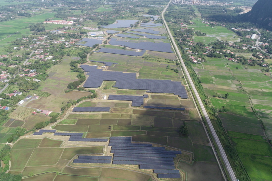 말레이시아 48MW 태양광 발전소 전경.사진=한화에너지 제공