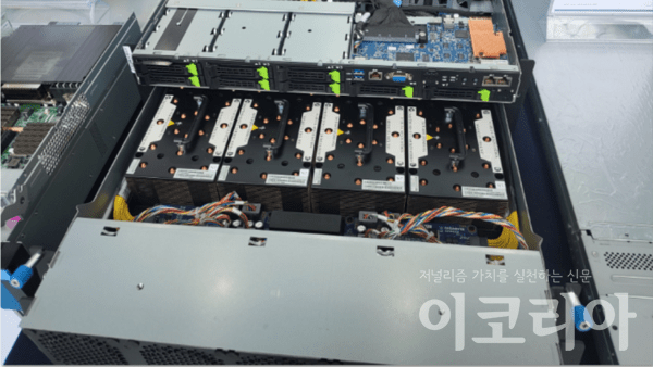 엔비디아 H100이 8개 사용되는 LLM서버. 자료=여정현 필자 제공.